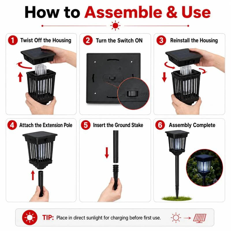 Swismile Solar Mosquito Zapper Light